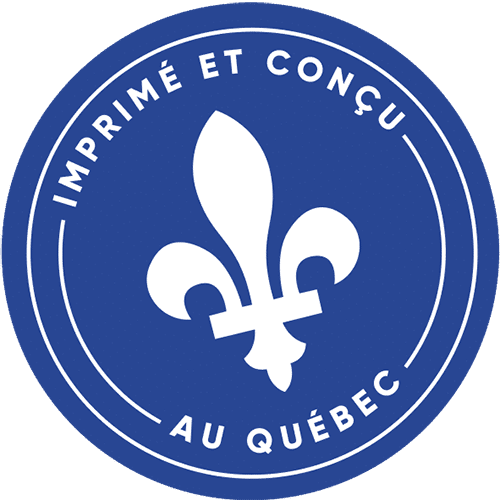 Rouleau d'étiquettes autocollantes personnalisées • Imprimé au Québec –  Macaron Québec