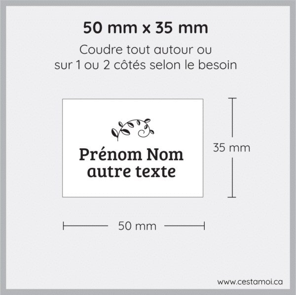 Étiquettes à coudre nylon Cestamoi